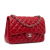 Chanel B Chanel Red Lambskin Leather Leather Jumbo Classic Lambskin Double Flap Italy