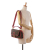 Fendi AB Fendi Brown with Pink Canvas Fabric Large Zucca Fluo Trim Baguette Satchel Italy