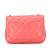 Chanel B Chanel Pink Lambskin Leather Leather Mini Square Classic Lambskin Pearl Crush Flap Italy