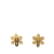 Chanel B Chanel Gold Gold Plated Metal CC Snowflake Clip On Earrings France