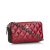Chanel AB Chanel Red with Black Patent Leather Leather Bicolor Patent Double Zip Wallet on Chain Italy