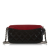 Chanel AB Chanel Red with Black Patent Leather Leather Bicolor Patent Double Zip Wallet on Chain Italy