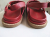 ALOHAS Sandales plates en cuir rouge et rose 40