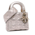Christian Dior AB Dior Silver Calf Leather Mini Metallic skin Cannage Supple Lady Dior Italy