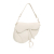 Christian Dior AB Dior White Calf Leather Ultramatte Saddle Bag Italy
