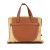 Loewe B LOEWE Brown Beige Raffia Natural Material Small and Leather Gate Top Handle Bag Spain