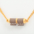 Hermès Charniere Small Gold Plated Metal Necklace Beige