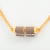 Hermès Charniere Small Gold Plated Metal Necklace Beige