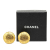 Chanel AB Chanel Gold Gold Plated Metal Logo Clip On Earrings France