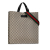 Gucci AB Gucci Brown Beige Coated Canvas Fabric GG Supreme Convertible Soft Tote Italy