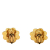 Chanel B Chanel Gold Gold Plated Metal CC Flower Clip On Earrings France