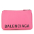 Balenciaga B Balenciaga Pink Calf Leather Ville Logo Pouch Italy