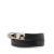 Saint Laurent B Saint Laurent Black with Silver Calf Leather Le Trois Clous Double Wrap Bracelet Italy