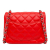 Chanel AB Chanel Red Lambskin Leather Leather Mini Square Classic Lambskin Single Flap Italy