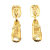 Chanel AB Chanel Gold Gold Plated Metal CC Drop Clip On Earrings France