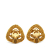 Chanel AB Chanel Gold Gold Plated Metal CC Triangle Rope Clip On Earrings France