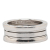 Bvlgari B Bvlgari Silver 18K White Gold Metal B.Zero1 Three Band Ring Italy