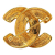 Chanel B Chanel Gold Gold Plated Metal Gold-Plated CC Quilted Brooch France