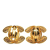 Chanel B Chanel Gold Gold Plated Metal CC Quilted Clip On Earrings France