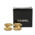 Chanel B Chanel Gold Gold Plated Metal CC Quilted Clip On Earrings France