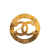 Chanel AB Chanel Gold Gold Plated Metal CC Round Brooch France