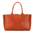 Bottega Veneta AB Bottega Veneta Orange with Brown Beige Lambskin Leather Leather Small Arco Tote Italy