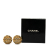 Chanel AB Chanel Gold Gold Plated Metal CC Crystal Clip On Earrings France