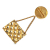 Chanel B Chanel Gold Gold Plated Metal CC Quilted Flap Bag Brooch France