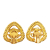 Chanel B Chanel Gold Gold Plated Metal CC Triangle Rope Clip On Earrings France