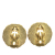 Chanel B Chanel Gold Gold Plated Metal CC Clip On Earrings France