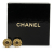 Chanel B Chanel Gold Gold Plated Metal CC Clip On Earrings France