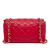 Chanel B Chanel Red Lambskin Leather Leather Mini Rectangular Classic Lambskin Single Flap France