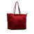 Fendi B Fendi Red Canvas Fabric Zucchino Roll Tote Italy