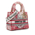 Christian Dior AB Dior Red with White Ivory Canvas Fabric Medium Royale d'Amour Lady D-Lite Italy