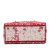 Christian Dior AB Dior Red with White Ivory Canvas Fabric Medium Royale d'Amour Lady D-Lite Italy