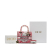 Christian Dior AB Dior Red with White Ivory Canvas Fabric Medium Royale d'Amour Lady D-Lite Italy