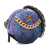 Chanel AB Chanel Purple with Blue Tweed Fabric 19 Round Clutch with Chain Italy