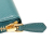 Prada B Prada Blue Turquoise Saffiano Leather Zip Around Wallet Italy