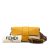 Fendi AB Fendi Brown Beige with Yellow Canvas Fabric Zucca and Leather Convertible Baguette Italy