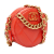 Chanel AB Chanel Orange Dark Orange Lambskin Leather Leather Lambskin 19 Round Clutch with Chain Italy