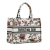 Christian Dior AB Dior White with Multi Canvas Fabric Medium Jardin Botanique Book Tote Italy