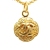 Chanel B Chanel Gold Gold Plated Metal CC Round Pendant Necklace France