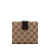 Gucci B Gucci Brown Beige Canvas Fabric GG Web Hasler Small Wallet Italy