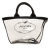 Prada AB Prada Black PVC Plastic Canapa Trimmed Plex Logo Tote Italy