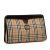 Burberry B Burberry Brown Beige Canvas Fabric Vintage Check Clutch Italy