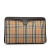 Burberry B Burberry Brown Beige Canvas Fabric Vintage Check Clutch Italy