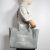 Chanel Deauville Medium Raffia 2-Ways Tote Bag Grey