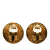 Chanel B Chanel Gold Gold Plated Metal CC Clip On Earrings France