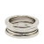 Bvlgari B Bvlgari Silver 18K White Gold Metal B.Zero1 Three Band Ring Italy