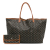 Goyard AB Goyard Black with Brown Coated Canvas Fabric Goyardine Saint Louis GM France